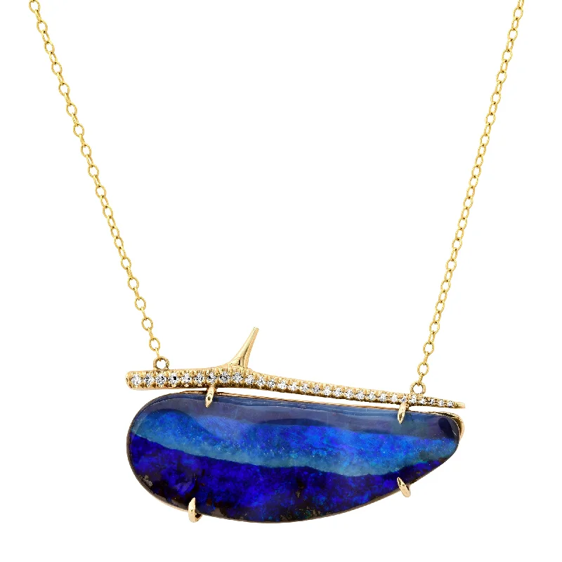 Tidal Wave Opal Thorn Necklace