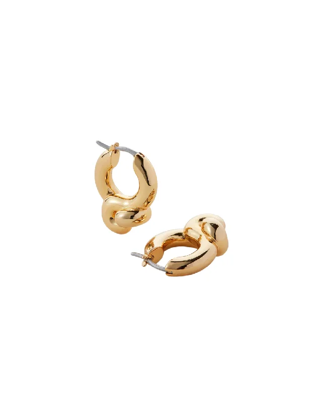 Ladies rings custom options-Small Maeve Hoop Earrings - Gold