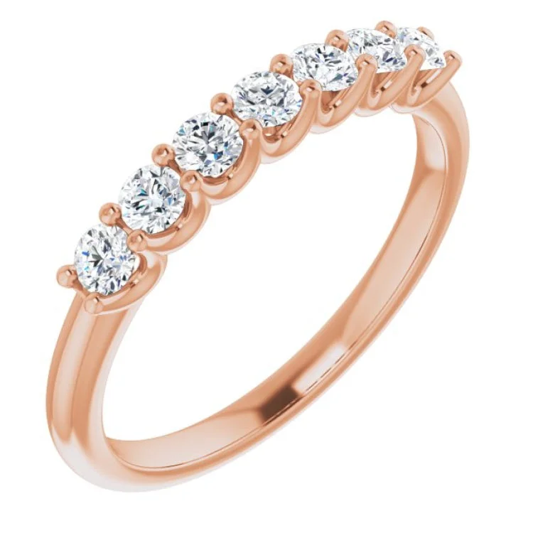 Ladies rings social media trends-14K Rose 3/8 CTW Natural Diamond Anniversary Band