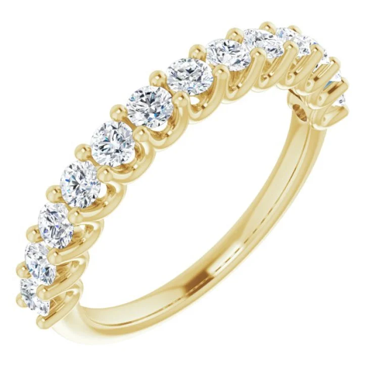 Ladies rings index finger-14K Yellow 9/10 CTW Lab-Grown Diamond Anniversary Band