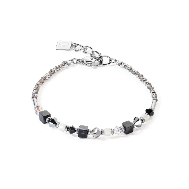 Ladies bracelets vintage charm-Black & White Princess Bracelet