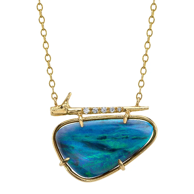 Solar Opal Thorn Necklace