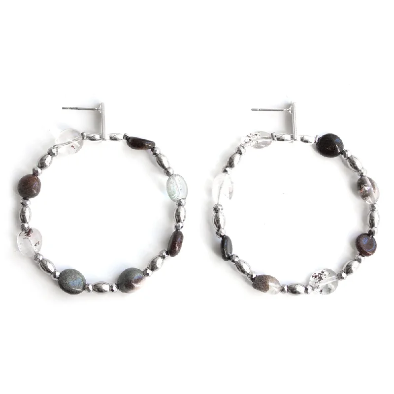 Ladies rings floral designs-Opium Silver Earrings