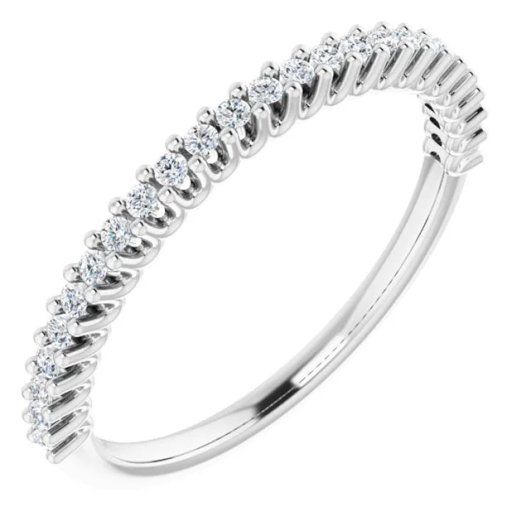 Ladies rings wedding bands-Platinum 1/5 CTW Lab-Grown Diamond Anniversary Band