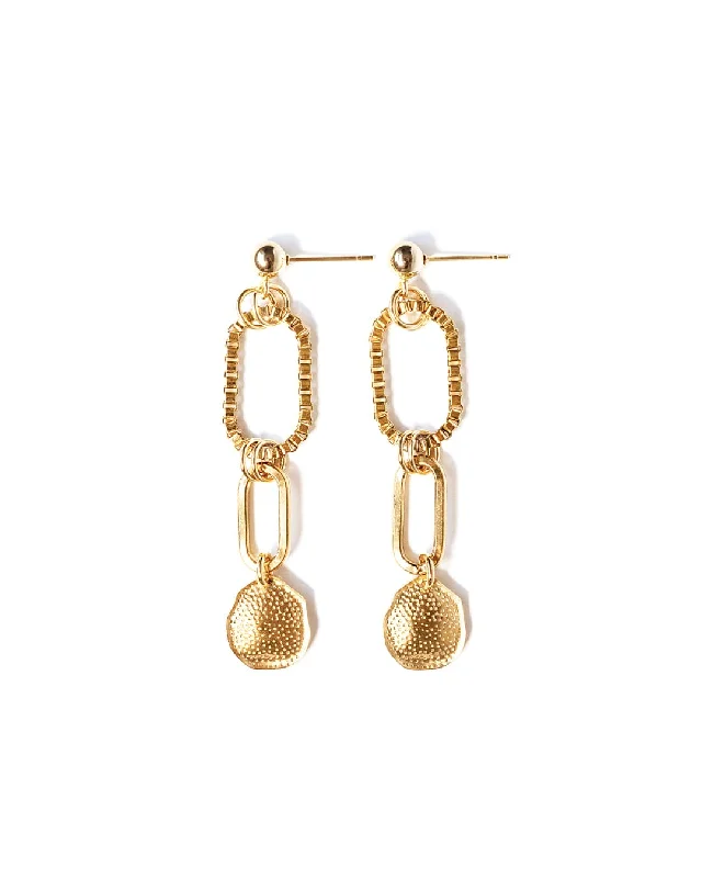 Ladies rings youthful charm-Venise Gold Earrings