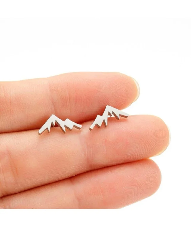 Ladies rings affordable finds-Mountain Range Stud Earrings