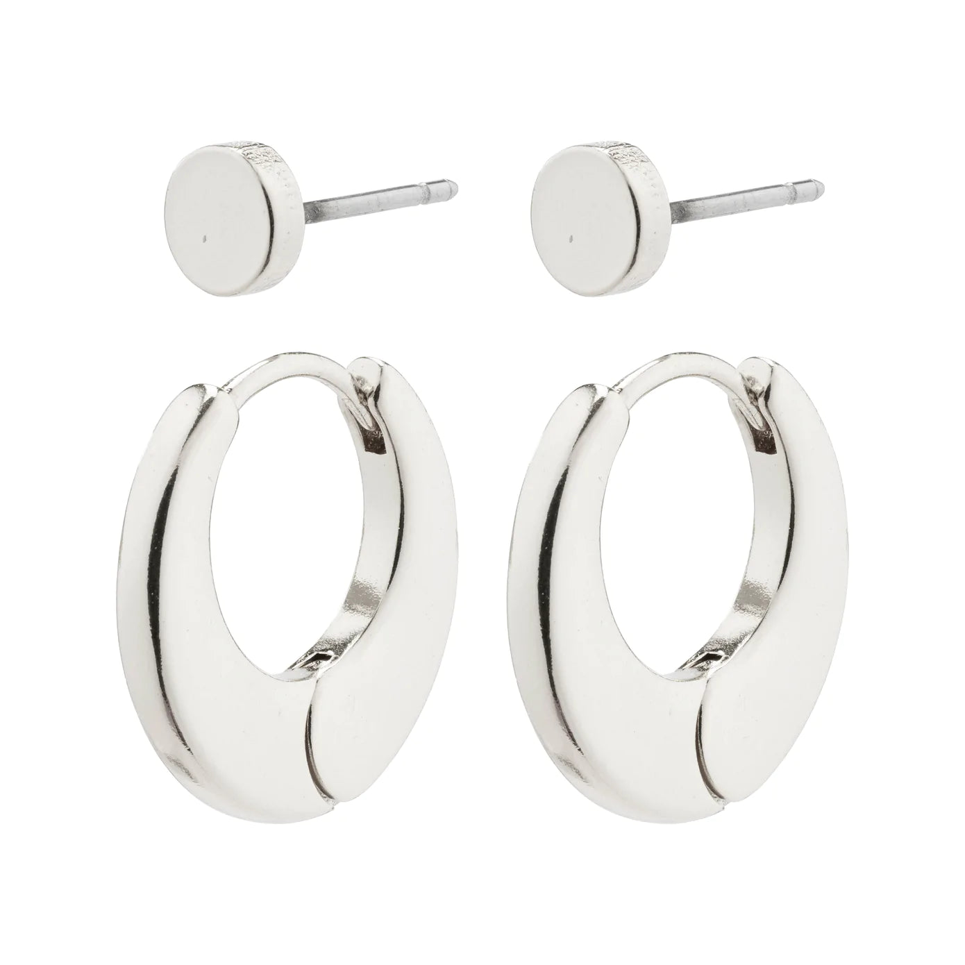 Ladies rings white gold-Eilish Silver Plated Earring Set