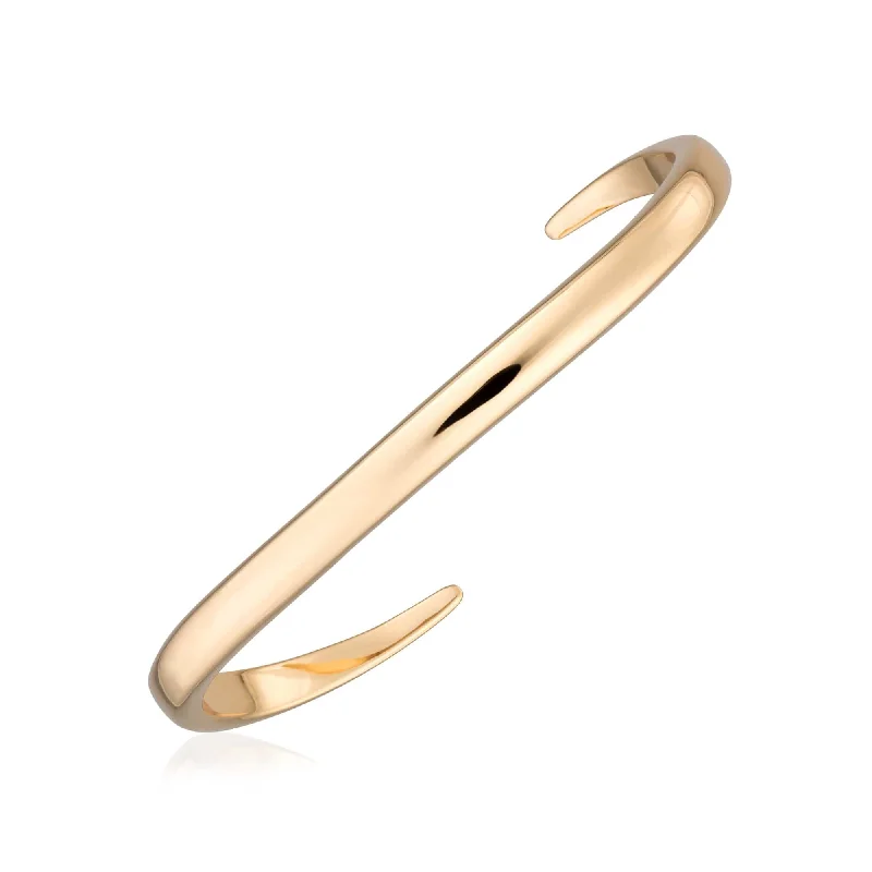 Ladies bracelets anniversary picks-Open Claw Oval Bangle Cuff Bracelet