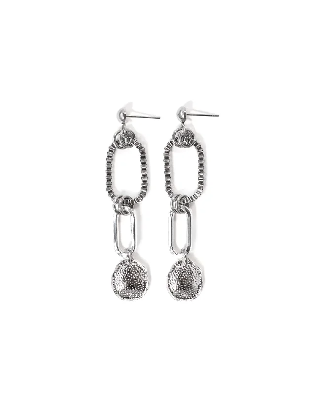 Ladies rings hypoallergenic-Venise Silver Earrings