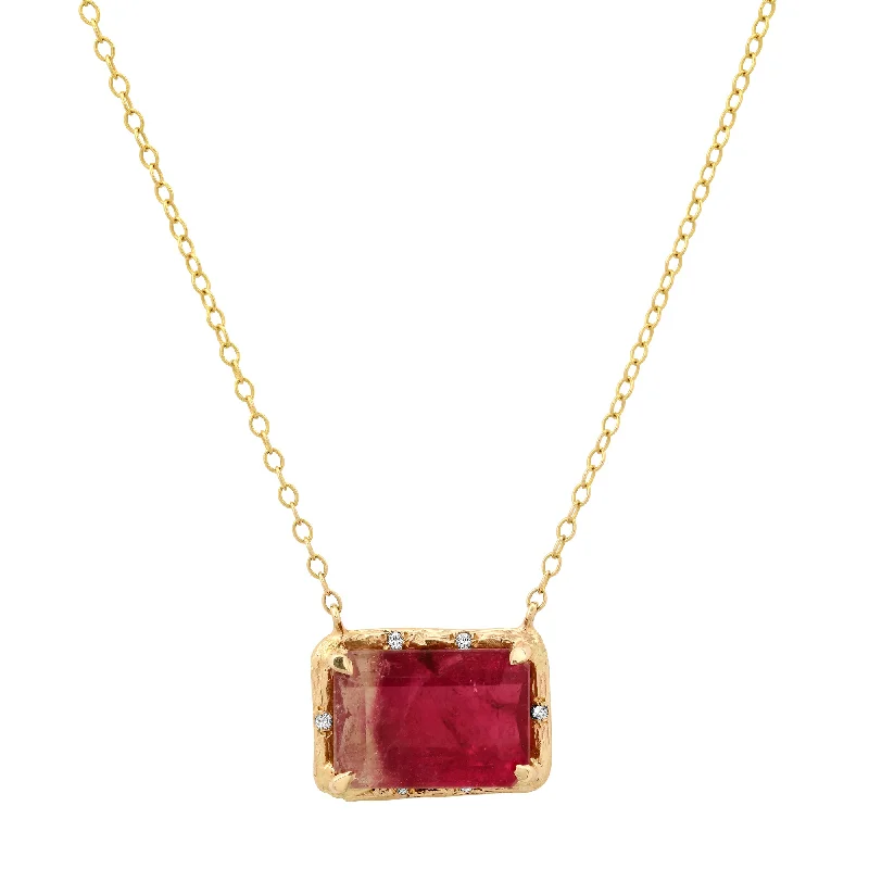 Willow Pink Tourmaline Necklace