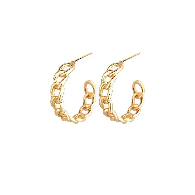 Ladies rings birthday surprises-Cubano Gold Earrings