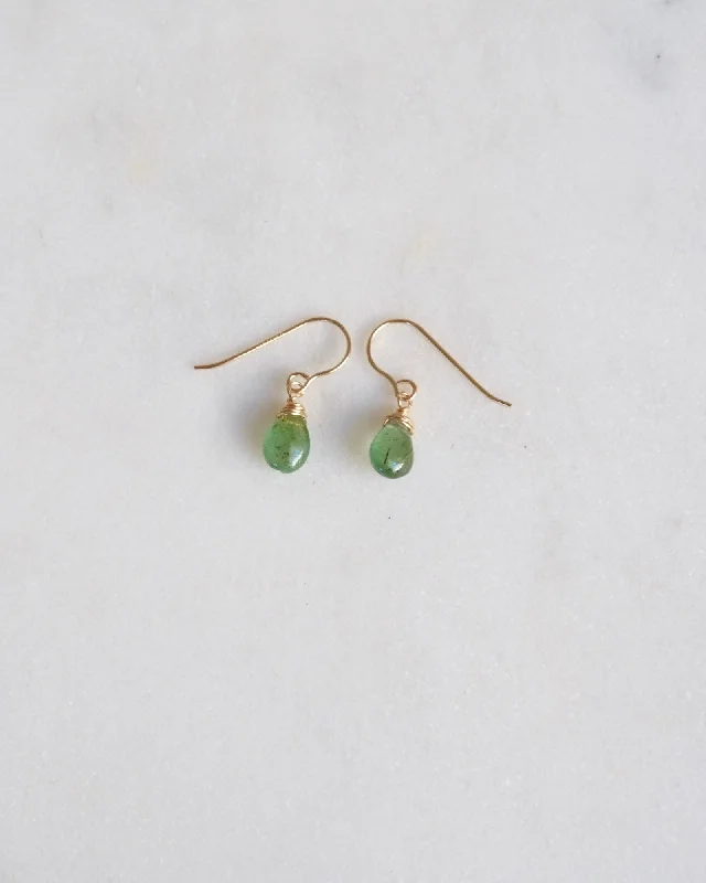 Ladies rings Christmas designs-Mini emerald earrings