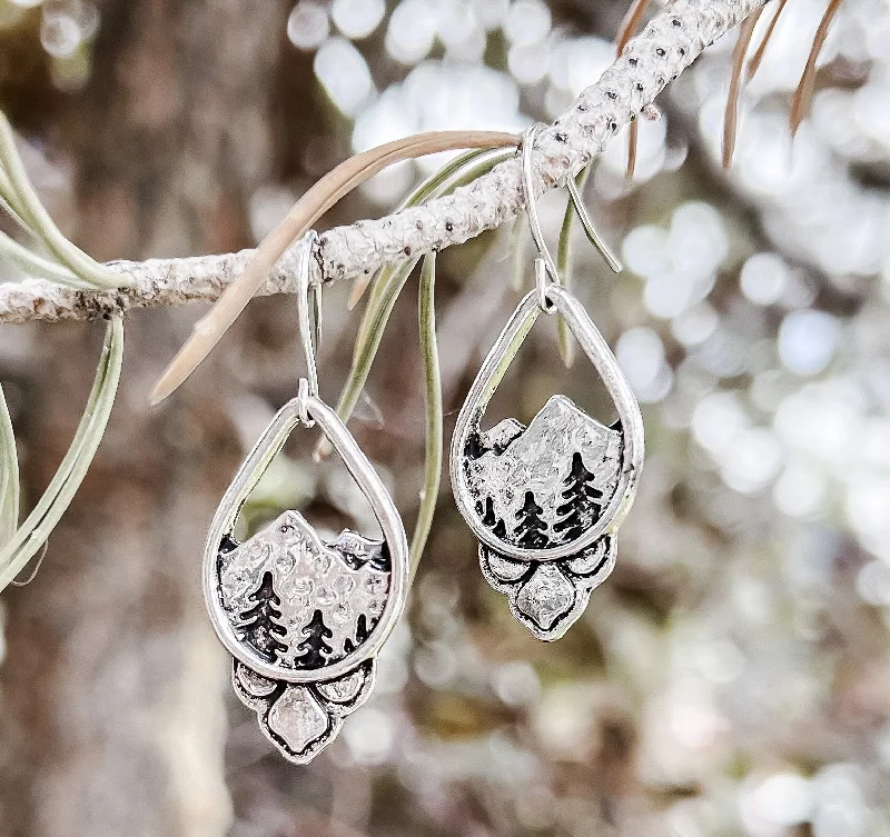 Ladies rings animal themes-Alpine Mountain Earrings