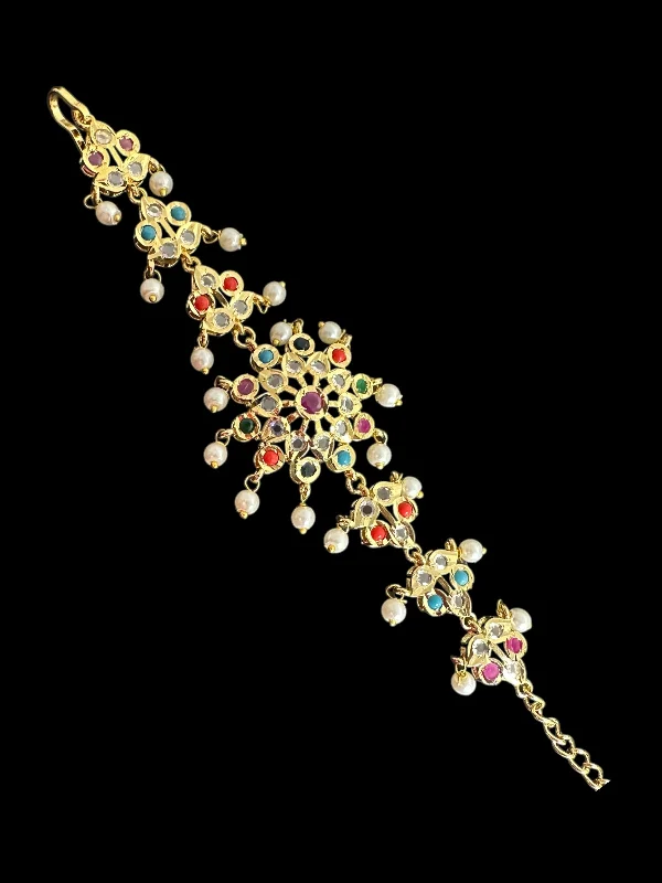 Ladies bracelets discount offers-Amal hyderabadi bracelet in navratan   ( READY TO SHIP )