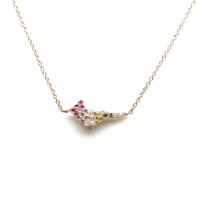 Rainbow Flock Necklace