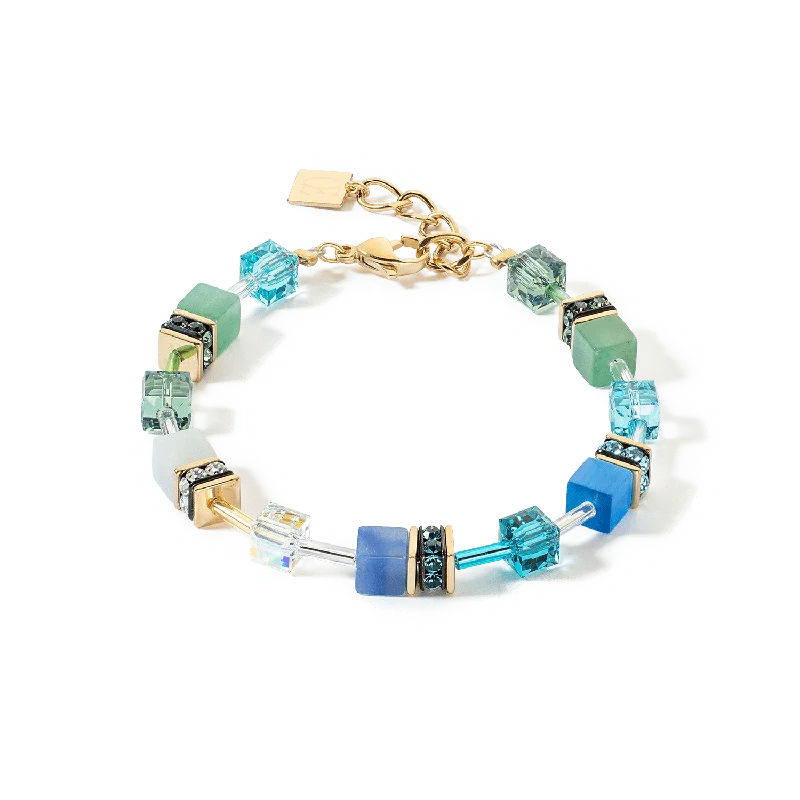 Ladies bracelets viral picks-Turquoise GeoCube Iconic Bracelet