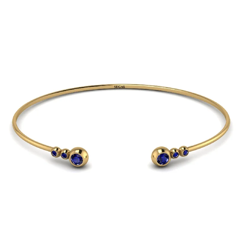 Ladies bracelets anniversary picks-Geometric Bezel Sapphire Bracelet - Josie No. 73