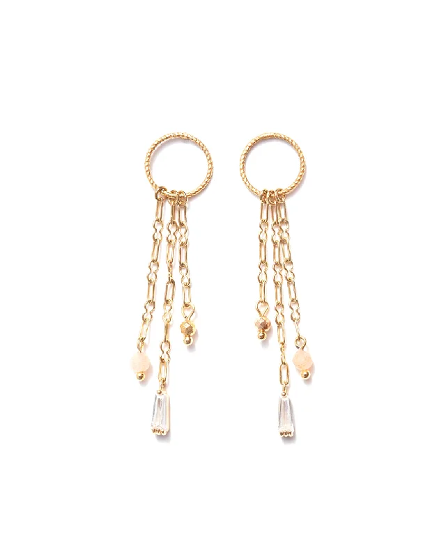 Ladies rings punk vibes-Charlie Gold Earrings