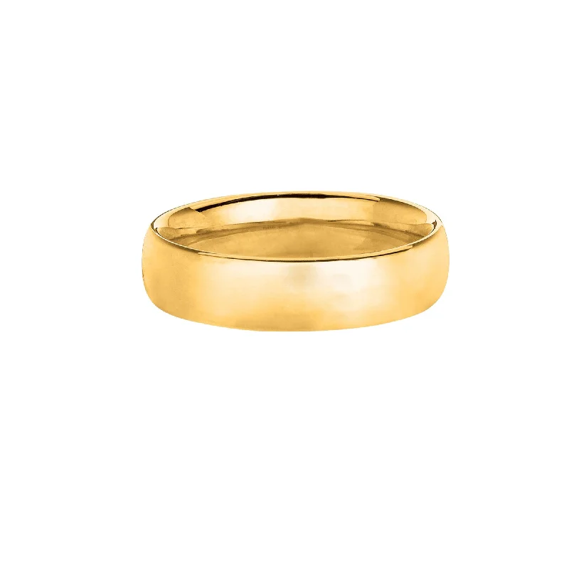 Ladies rings size guide-14K Gold 6mm Wedding Band