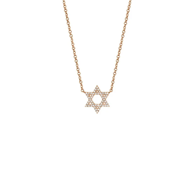 0.11 ctw Diamond Star of David Necklace