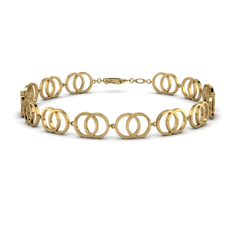 Ladies bracelets fashion choices-Vesica Pisces Gold Bracelet - Sigal No. 1