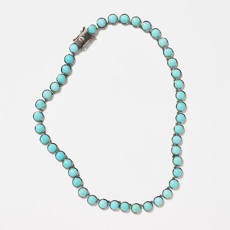 Small Turquoise Dot Riviere Necklace