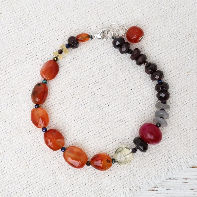 Ladies bracelets engagement gifts-Carnelian Mix Bracelet