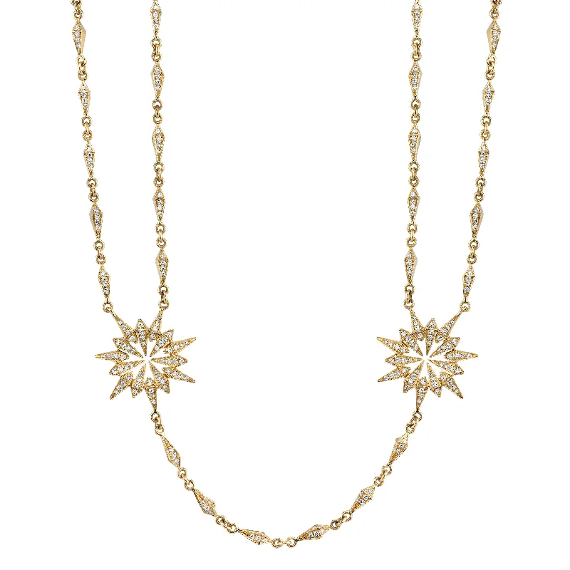 Diamond Sunburst Necklace