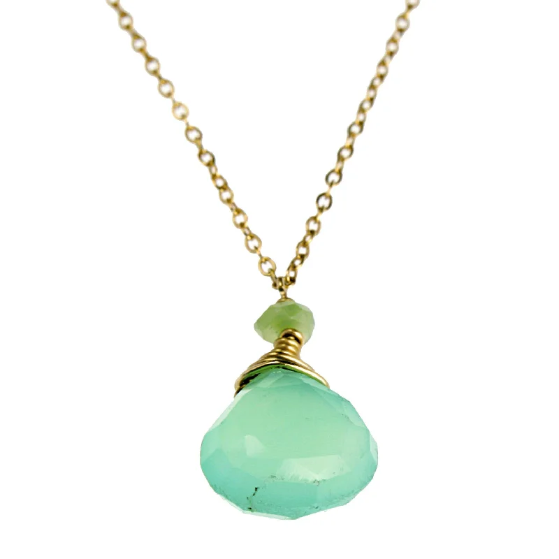 Chrysoprase One Drop Necklace