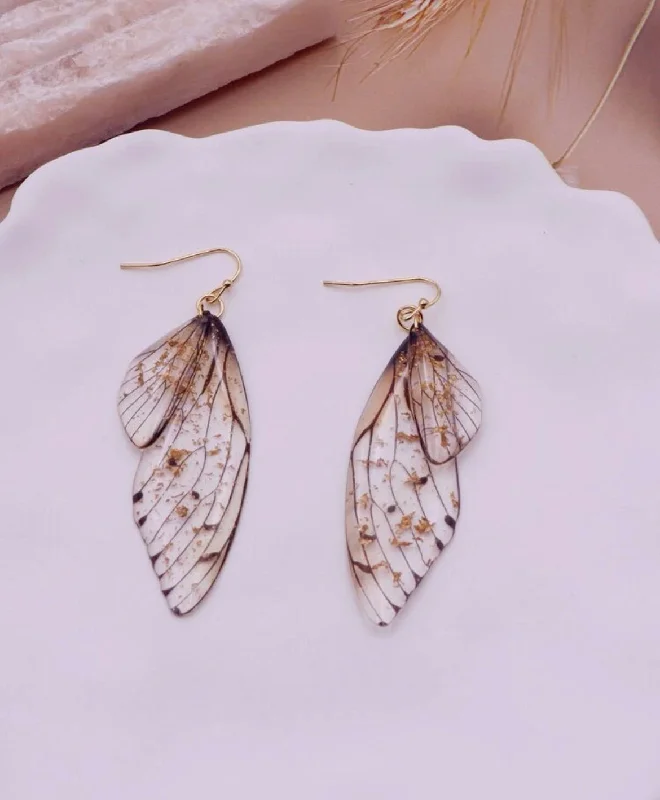 Ladies rings European flair-Butterfly Wing Earrings