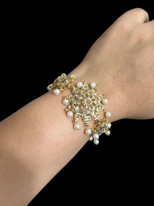 Ladies bracelets jade accents-Amal hyderabadi bracelet in pearls    ( READY TO SHIP )