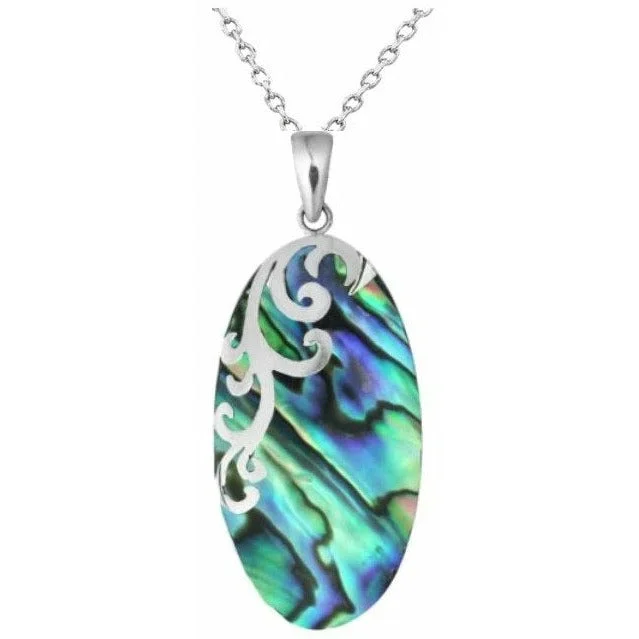 Scroll Abalone Necklace