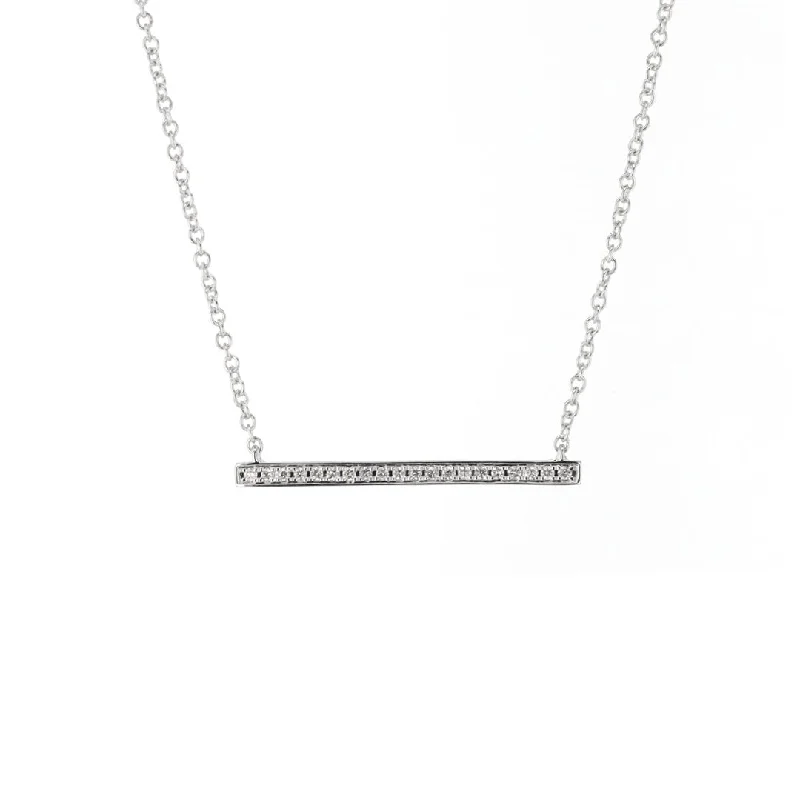 18" 0.08 ctw Diamond Bar Necklace | 10278450