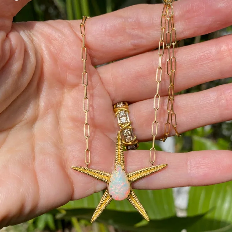 Opal Starfish Necklace