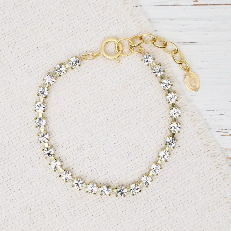 Ladies bracelets gift ideas-Crystal Tennis Bracelet