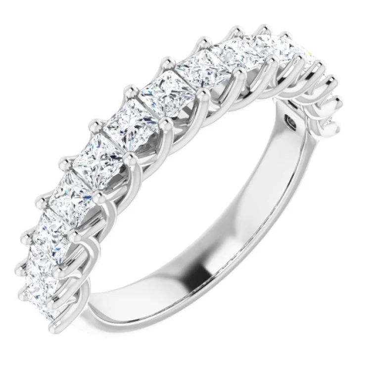 Ladies rings proposal gifts-Platinum 1 1/3 CTW Natural Diamond Anniversary Band