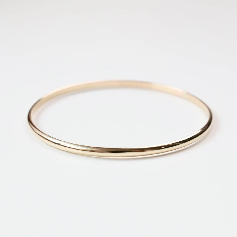 Ladies bracelets geometric patterns-Gold Filled Bangle Bracelet