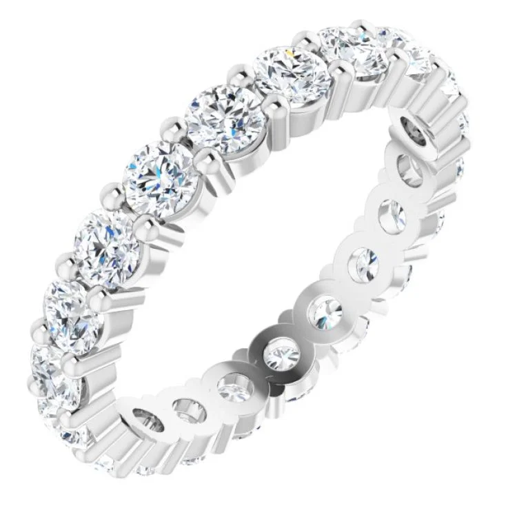 Ladies rings silver tones-14K White 1 3/4 CTW Lab-Grown Diamond Eternity Band Size 4.5