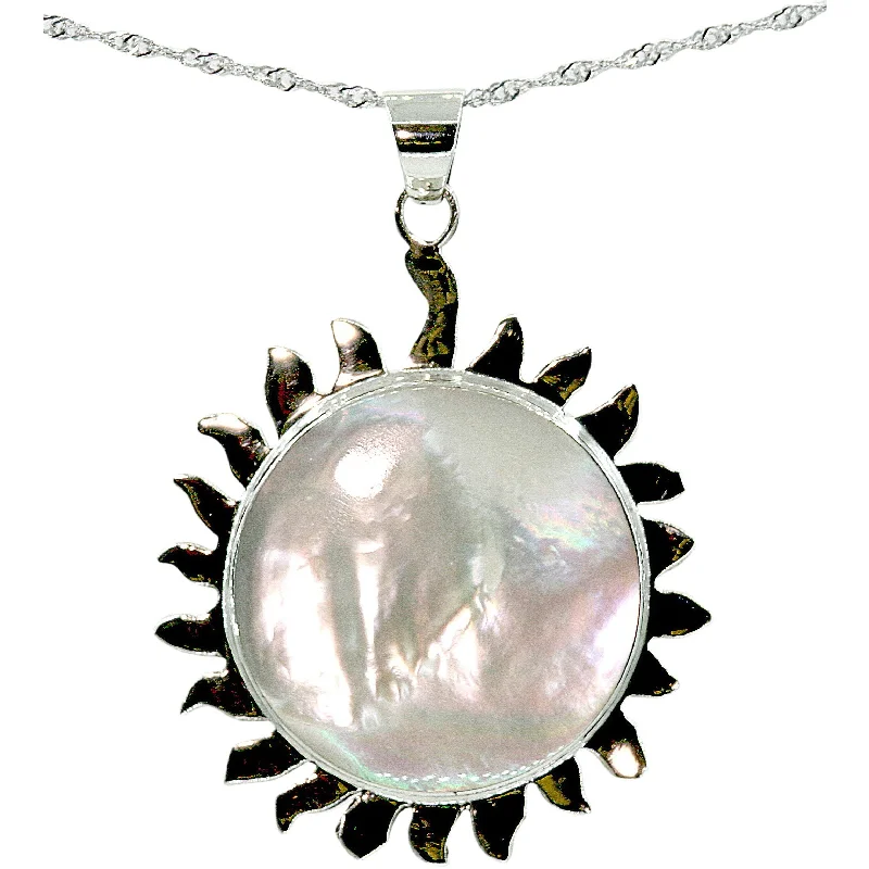 Mother of Pearl Sun Necklace