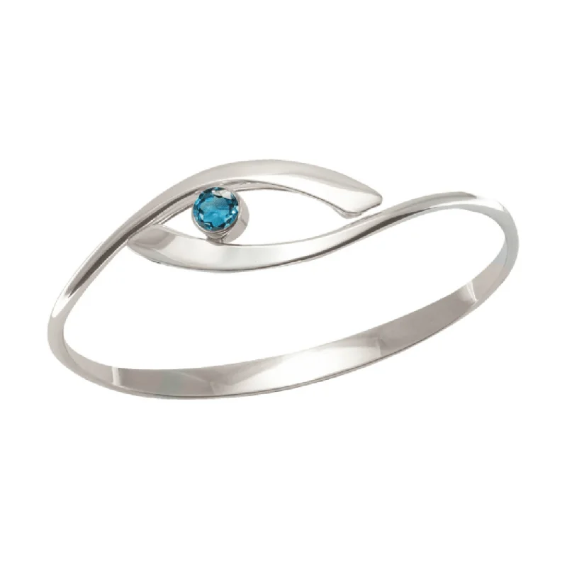 Ladies bracelets engagement gifts-Blue Topaz Sensational Swing Bracelet