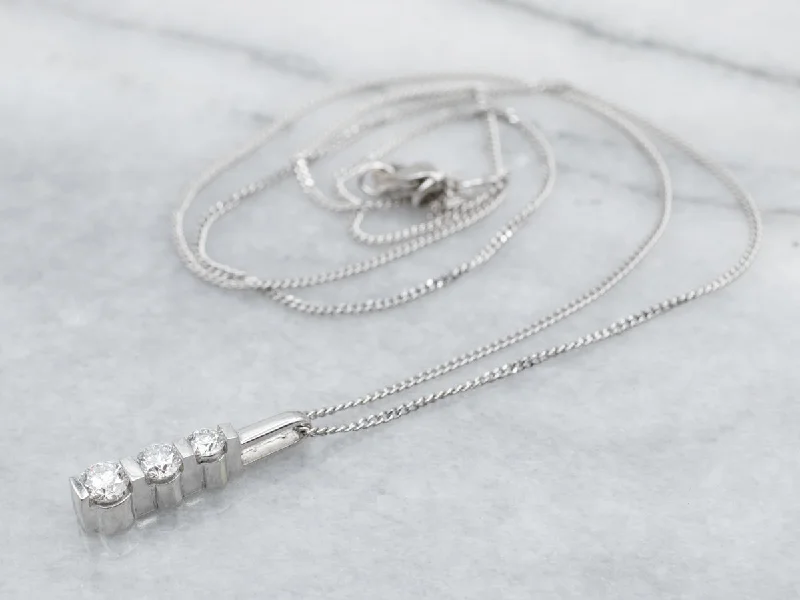 Past Present and Future Diamond Necklace