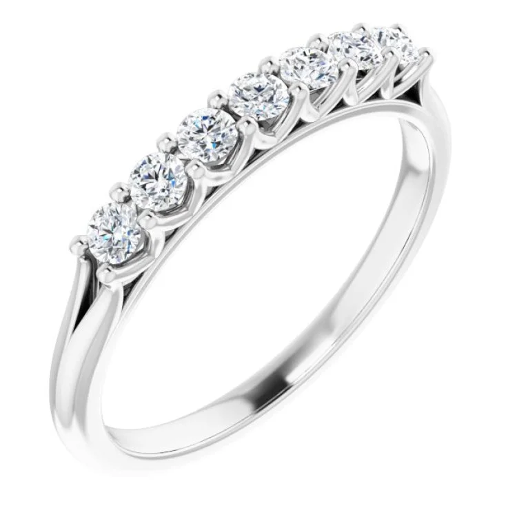 Ladies rings sapphire stones-Platinum 1/3 CTW Natural Diamond Anniversary Band