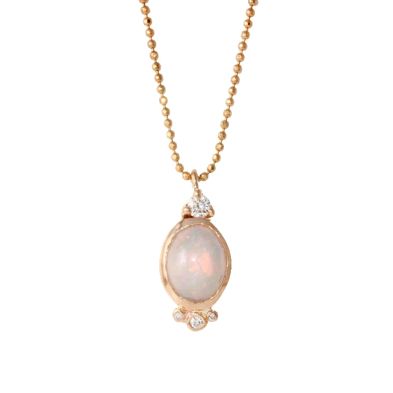 Oval Opal Necklace