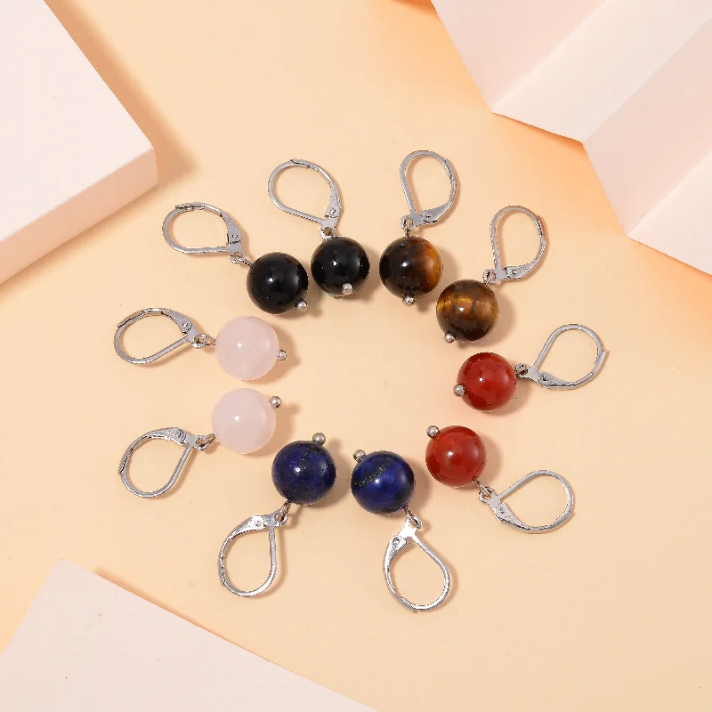 Ladies rings colorful stones-Set of 5 Dangle Earrings