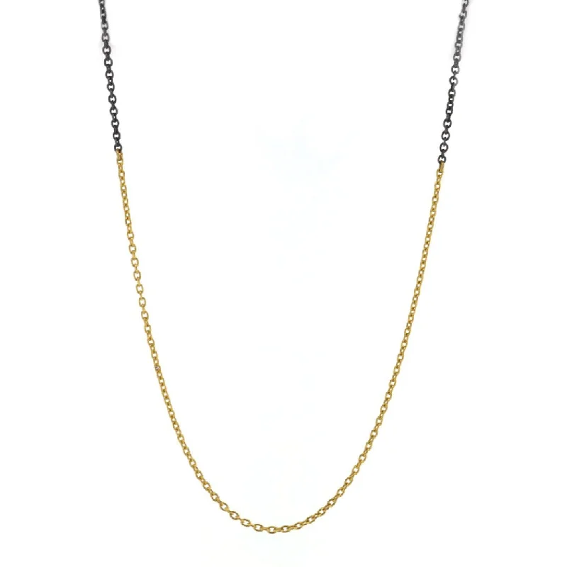 24K & Silver Chain Necklace