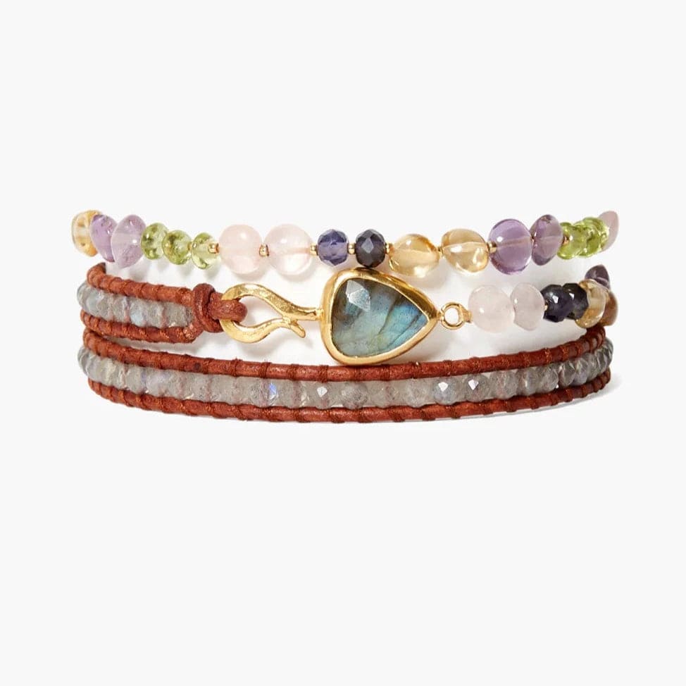 Ladies bracelets minimalist trends-Rahel Wrap Bracelet Multi Mix