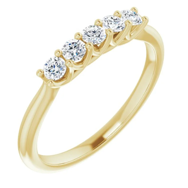 Ladies rings group styles-14K Yellow 1/3 CTW Natural Diamond Anniversary Band