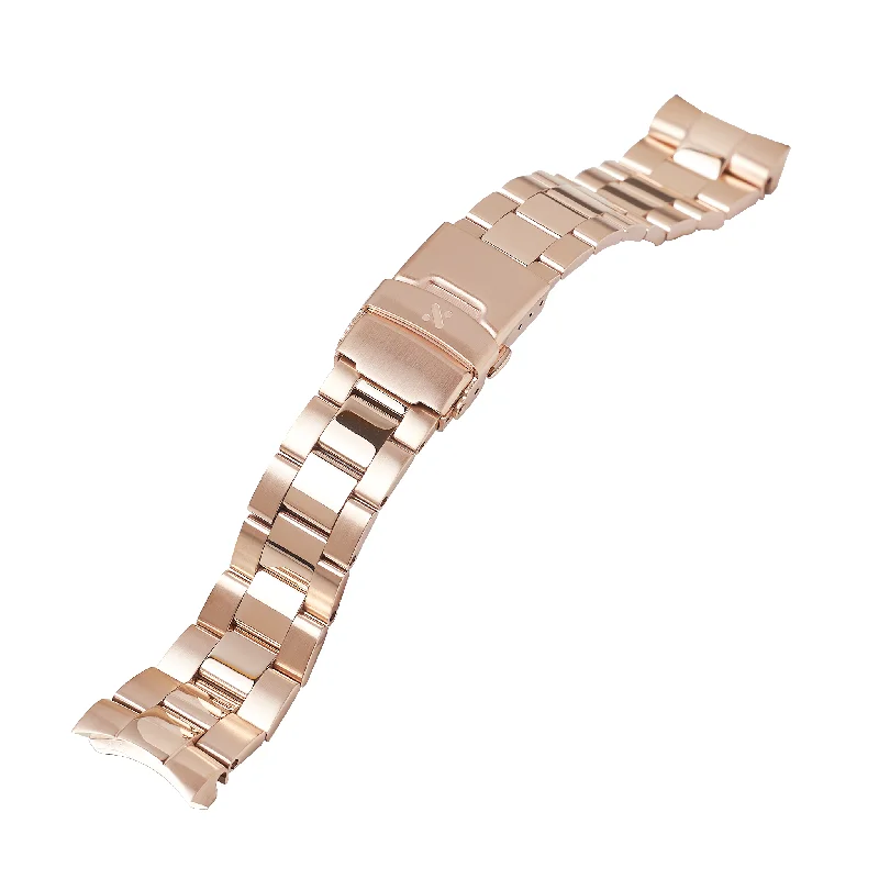 Ladies bracelets 2025 trends-SKX/SRPD Watch Bracelet: Oyster Rose Gold Finish