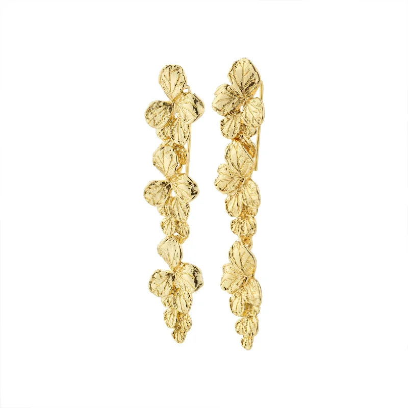 Ladies rings elegant looks-Echo Gold Plated Earrings