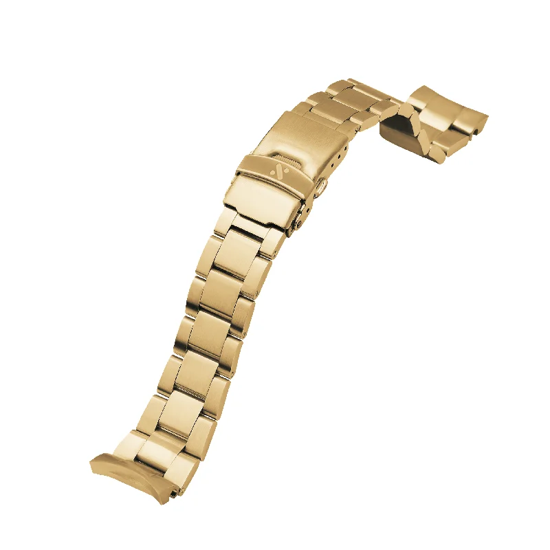 Ladies bracelets bridal essentials-SRPE Watch Bracelet: Oyster Gold Brushed Finish